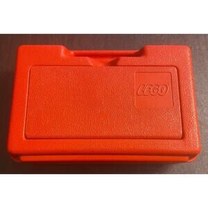 Vintage LEGO Red Storage Carry Case Plastic Box Interlego Made USA Storage Play